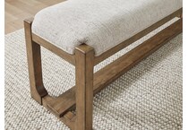 cabalynn oatmeal light brown bench   