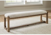 cabalynn oatmeal light brown bench   