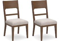 cabalynn oatmeal light brown side chair   