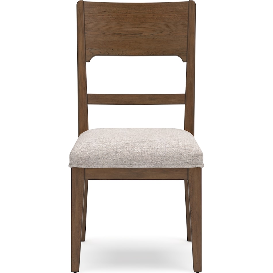 cabalynn oatmeal light brown side chair   