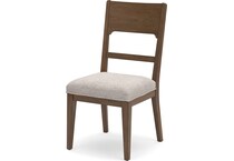 cabalynn oatmeal light brown side chair   