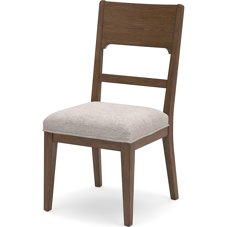 cabalynn oatmeal light brown side chair   