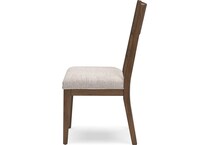 cabalynn oatmeal light brown side chair   