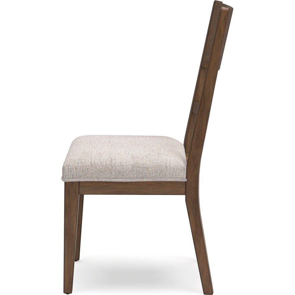 cabalynn oatmeal light brown side chair   