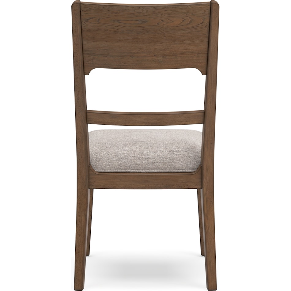 cabalynn oatmeal light brown side chair   