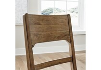 cabalynn oatmeal light brown side chair   