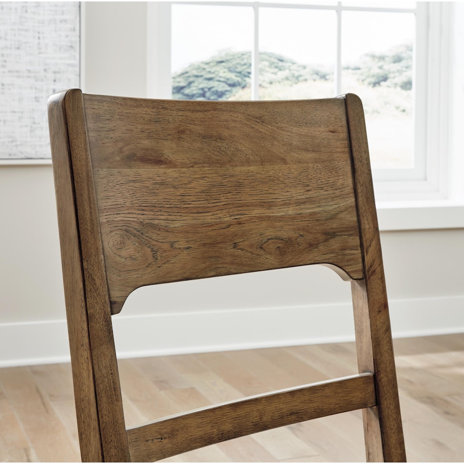 cabalynn oatmeal light brown side chair   