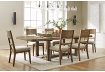 cabalynn oatmeal light brown side chair   