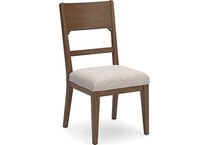 cabalynn oatmeal light brown side chair   