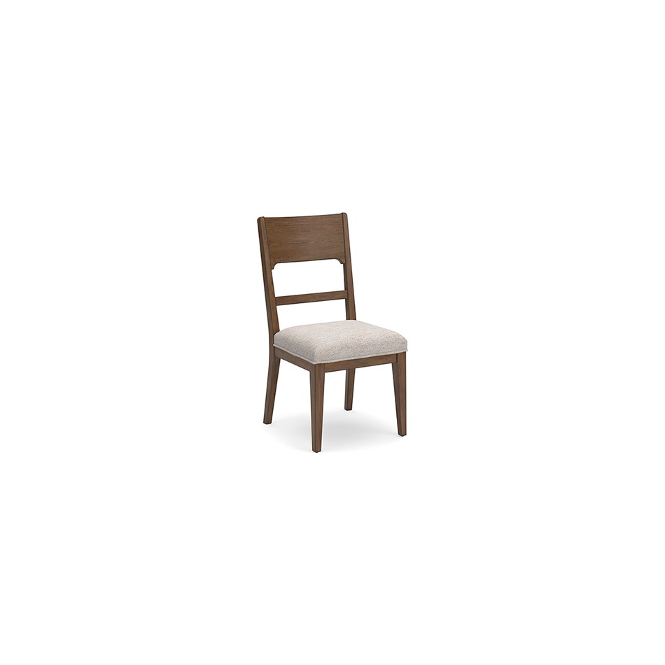 cabalynn oatmeal light brown side chair   