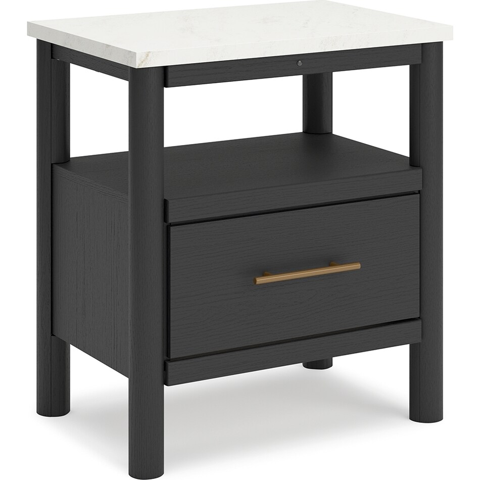 cadmori black white nightstand   