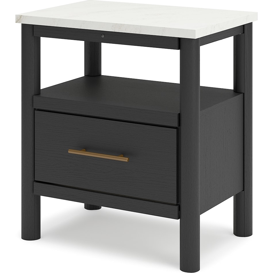 cadmori black white nightstand   