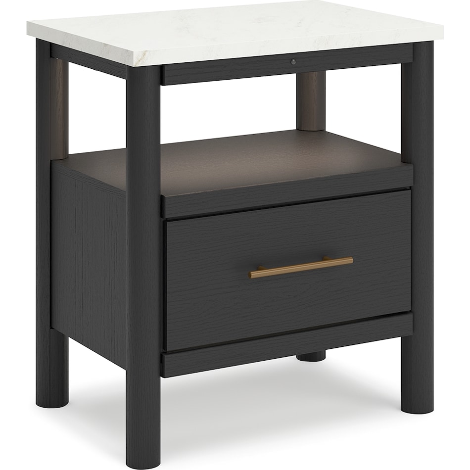 cadmori black white nightstand   