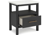 cadmori black white nightstand   