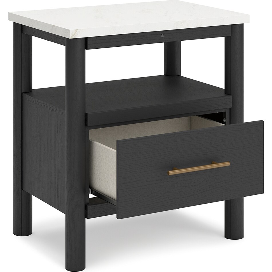 cadmori black white nightstand   