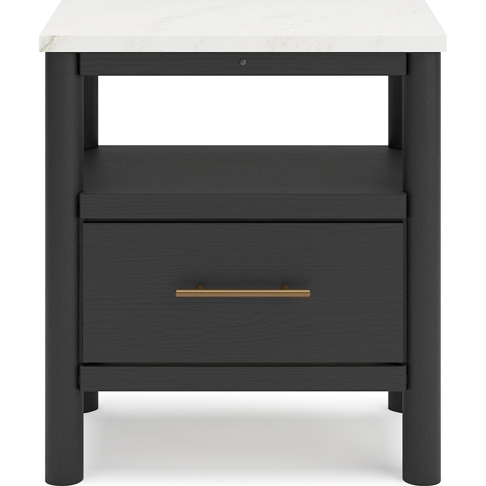 cadmori black white nightstand   