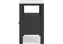 cadmori black white nightstand   