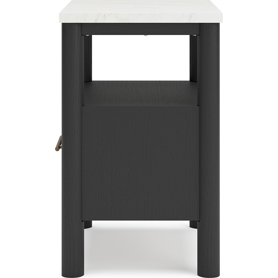 cadmori black white nightstand   