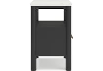cadmori black white nightstand   