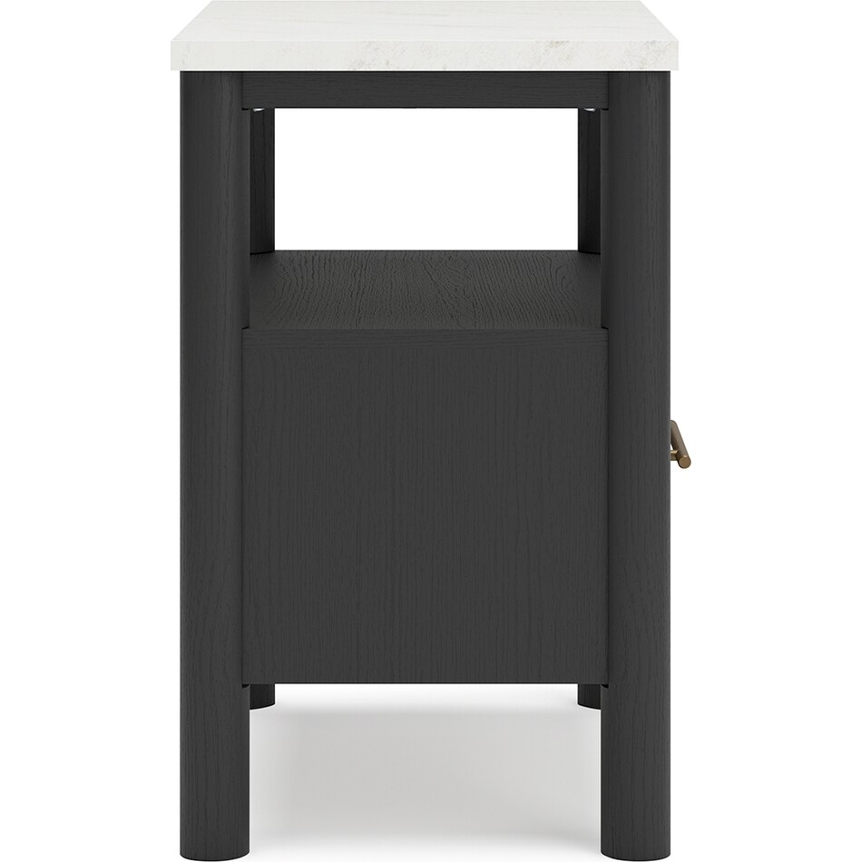 cadmori black white nightstand   