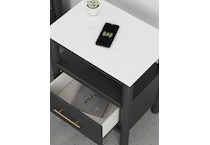 cadmori black white nightstand   