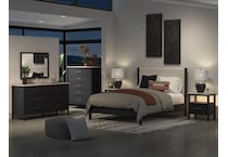 cadmori black white nightstand   