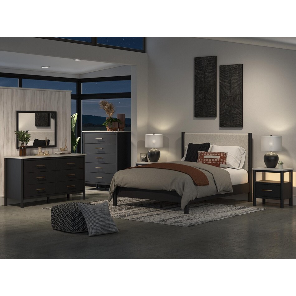 cadmori black white nightstand   