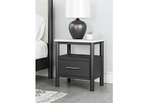 cadmori black white nightstand   