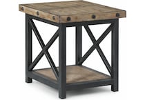 calahan black brown end table   
