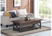 calahan cktl tbl castered lift top    