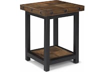 calahan dark brown black chairside table   
