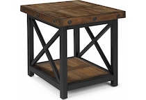 calahan dark brown black end table   