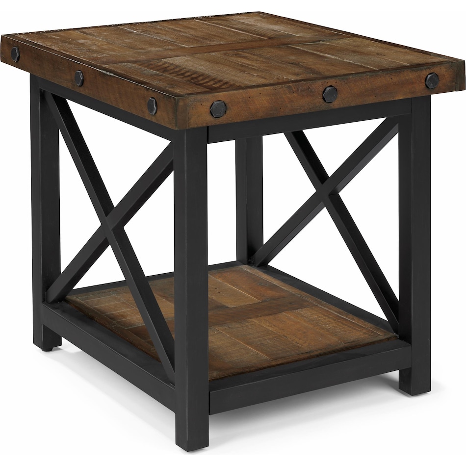 calahan dark brown black end table   