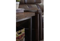 calahan dark brown black end table   