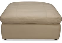 callen oslo linen  f leather ottoman   