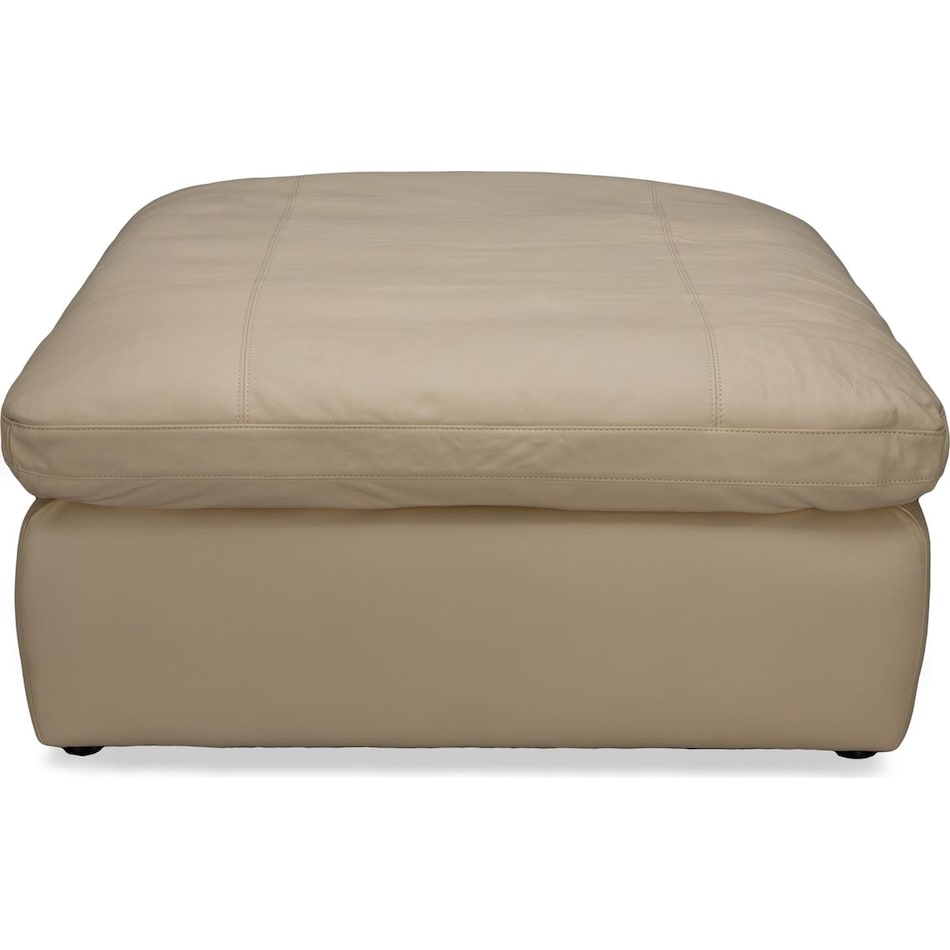 callen oslo linen  f leather ottoman   