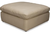 callen oslo linen  f leather ottoman   