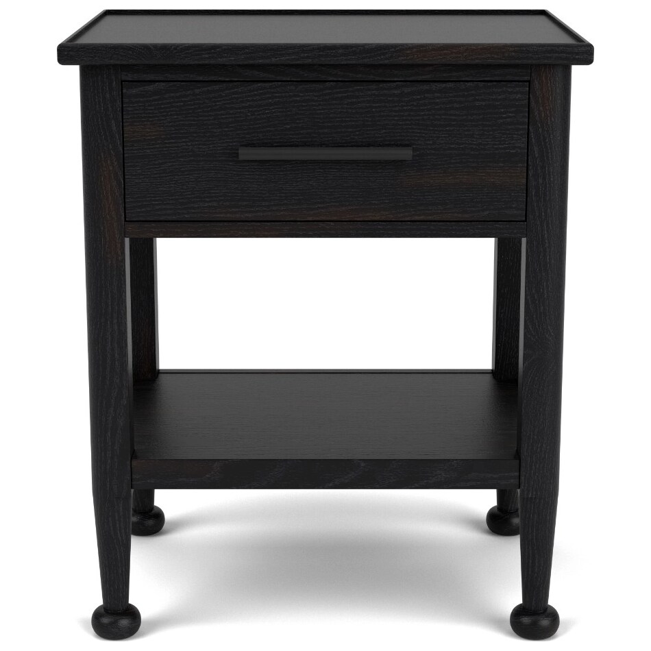 calloway ebony whiskey oak nightstand   