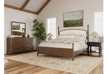 calloway ebony whiskey oak nightstand   