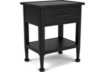 calloway ebony whiskey oak nightstand   