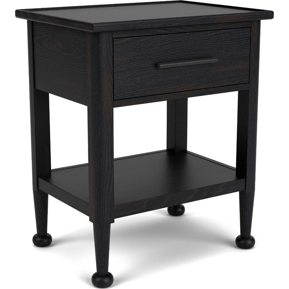 calloway ebony whiskey oak nightstand   