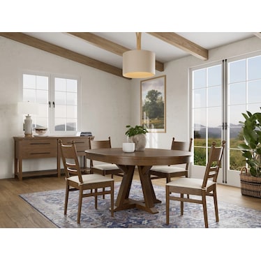 CALLOWAY 5PC ROUND DINING SET