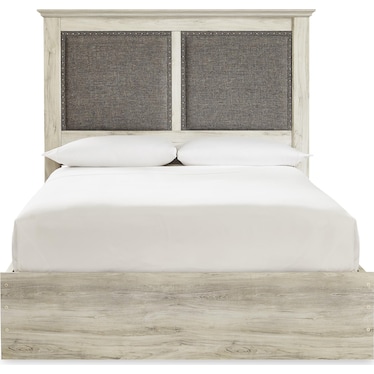 CAMBECK KING UPHOLSTERED PANEL BED WITH 2 SIDE UNDER BED STORAGE