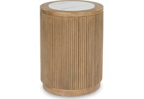 camdill light brown white end table   
