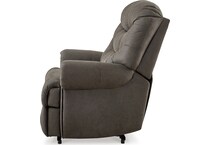 camera time gunmetal wall recliner   