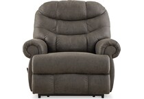 camera time gunmetal wall recliner   