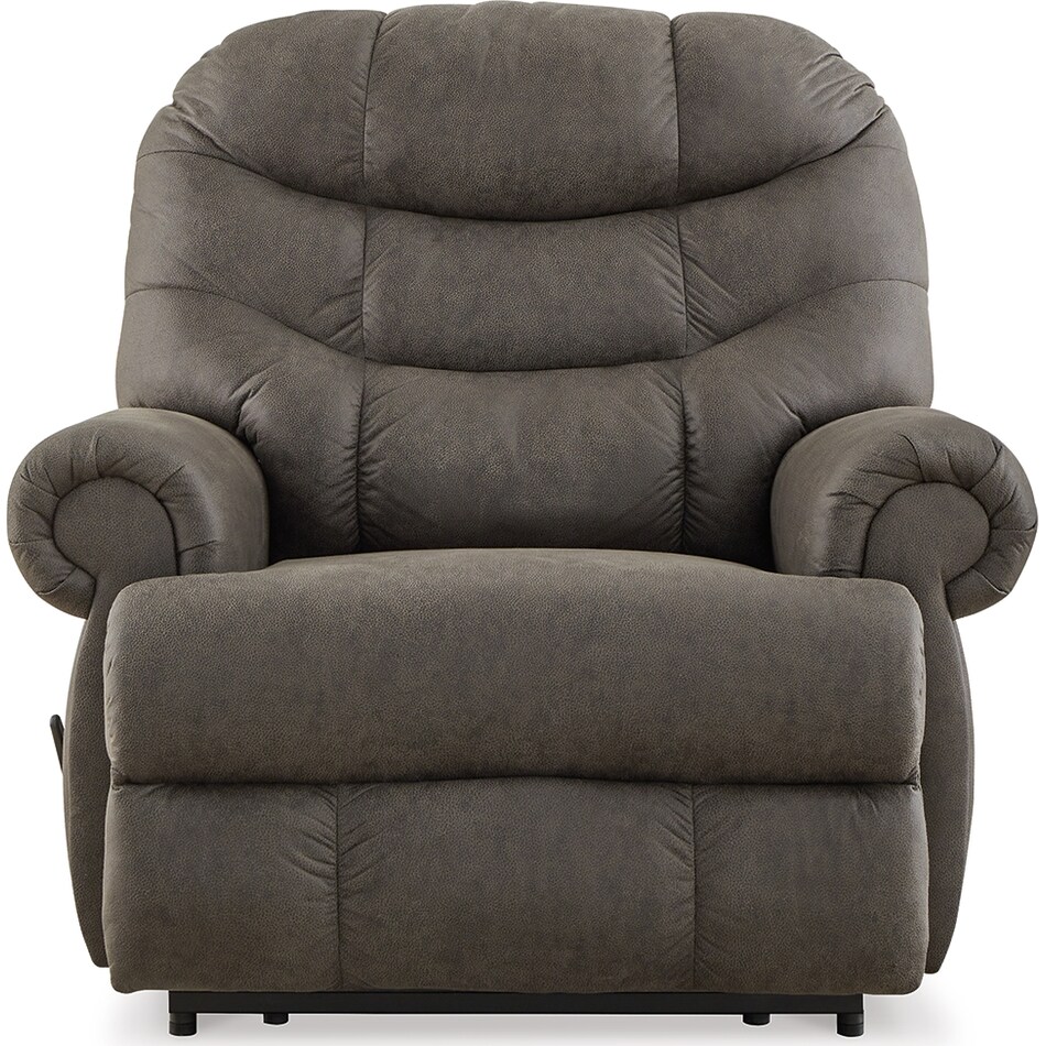 camera time gunmetal wall recliner   