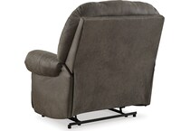 camera time gunmetal wall recliner   