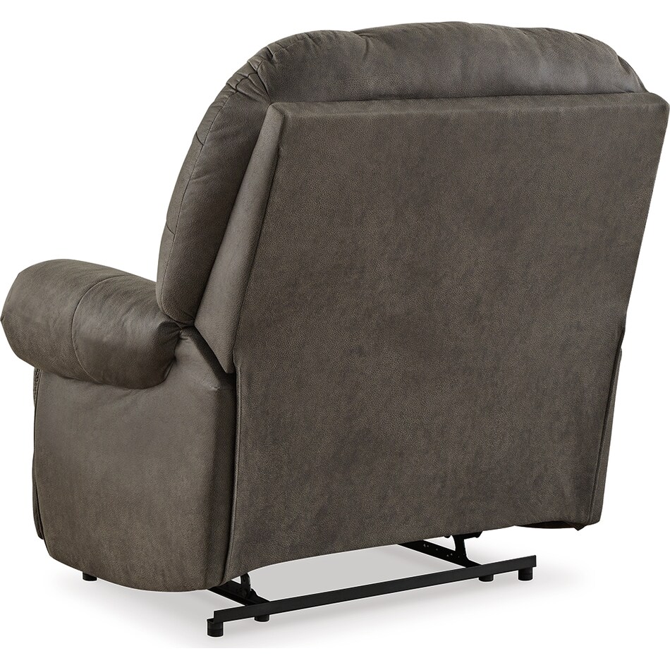 camera time gunmetal wall recliner   