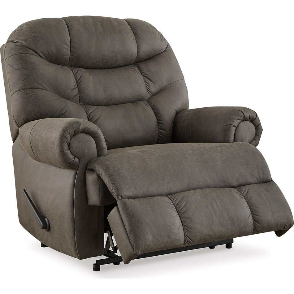 camera time gunmetal wall recliner   